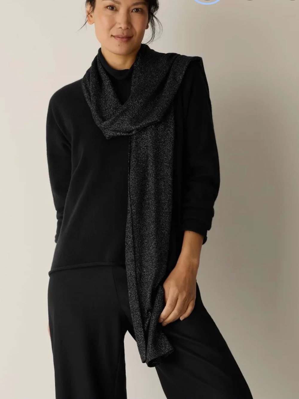 Eileen Fisher Shimmer Merino Wool Blend Scarf